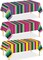 3 Pack Mexican Fiesta Plastic Tablecloths – Waterproof Serape Striped Disposable Table Covers (108 x 54 in) – Cinco de Mayo Taco Night, Birthday, Wedding & Carnival Party Decorations – Perfect for Mother's Day Card Making Displays